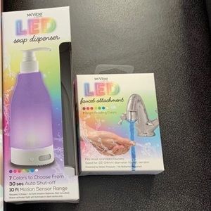 Set LED Light Soap dispenser, faucet